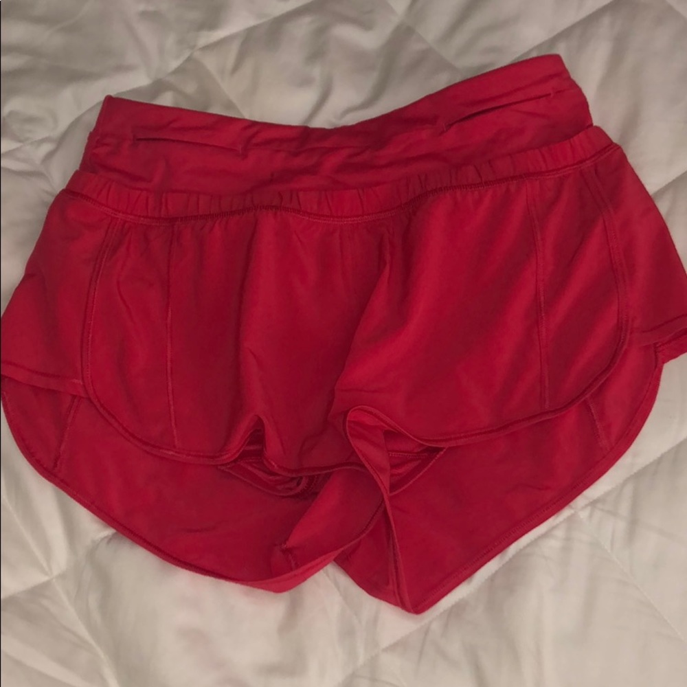 Hot Pink Ruffled LuluLemon Shorts